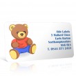 Pre Designed Teddy Bear Address Label on A4 Sheets