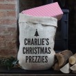 Personalised Christmas Your Own Message Hessian Sack 