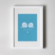 Snail Design - Personalised Art Print (White Frame)