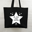 Teacher Tote Bag - Star Teacher (Black)