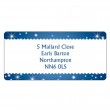 Christmas A4 Sheet Labels - Starry Night Border