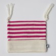 Luxury Merino Wool Stripy Hat - Bright Pink