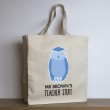 Personalised Teacher Tote Bag – Blue Owl