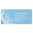 Christmas A4 Sheet Labels - White Tree