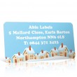 Christmas A4 Sheet Labels - Snow Covered Houses