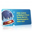 Christmas A4 Sheet Labels - Snow Globe