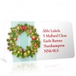 Christmas A4 Sheet Labels - Wreath